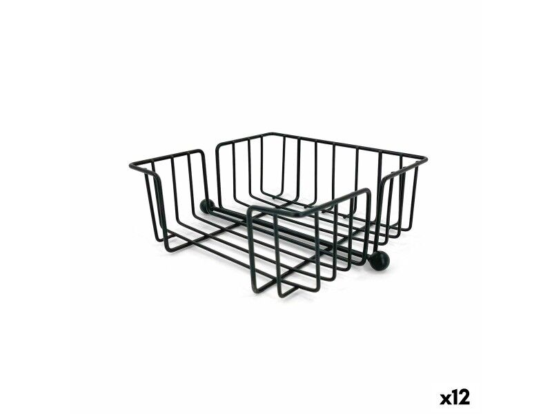 uchwyt do serwetek My Bar Czarny Metal 19 x 19 x 7,5 cm (12 Sztuk)