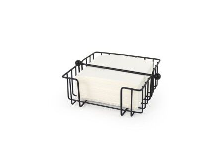 uchwyt do serwetek My Bar Czarny Metal 19 x 19 x 7,5 cm (12 Sztuk)