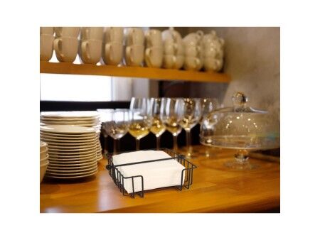 uchwyt do serwetek My Bar Czarny Metal 19 x 19 x 7,5 cm (12 Sztuk)