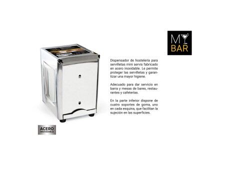 uchwyt do serwetek My Bar 11,5 x 10 x 14,5 cm (12 Sztuk)