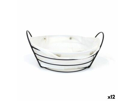 Koszyk na pieczywo My Bar Biały Metal 26 x 23,5 x 11,2 cm (12 Sztuk)