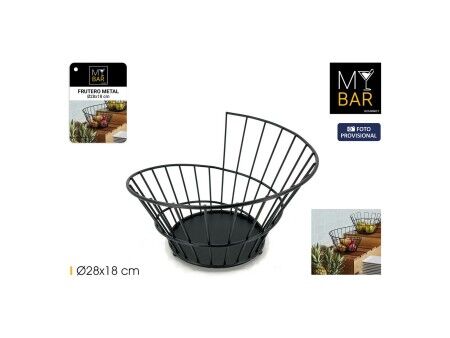 Miska na Owoce My Bar Metal 28 x 18 cm (12 Sztuk)