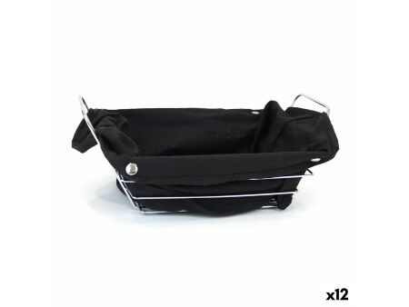 Koszyk na pieczywo My Bar Czarny Metal Prostokątny 29 x 20 x 11,7 cm (12 Sztuk)