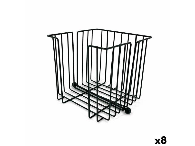 uchwyt do serwetek My Bar Czarny Metal 19 x 19 x 18 cm (8 Sztuk)