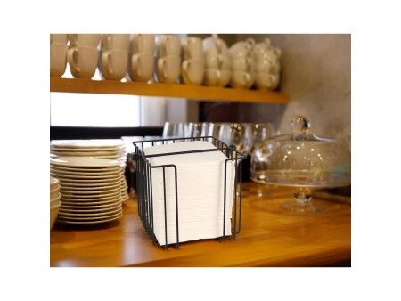 uchwyt do serwetek My Bar Czarny Metal 19 x 19 x 18 cm (8 Sztuk)
