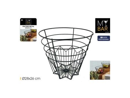 Miska na Owoce My Bar Metal 28 x 26 cm (8 Sztuk)