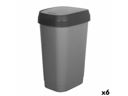 Kosz na śmieci Curver Ciemny szary Plastikowy 50 L (6 Sztuk)