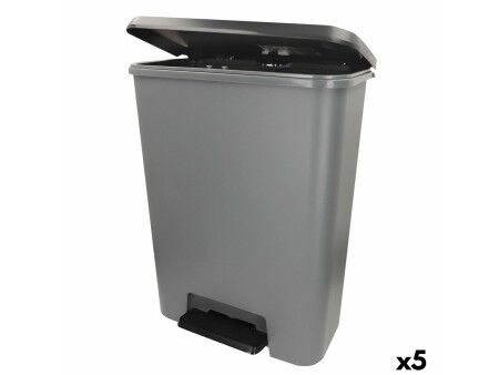Kosz na śmieci Curver Ciemny szary Plastikowy 50 L (5 Sztuk)