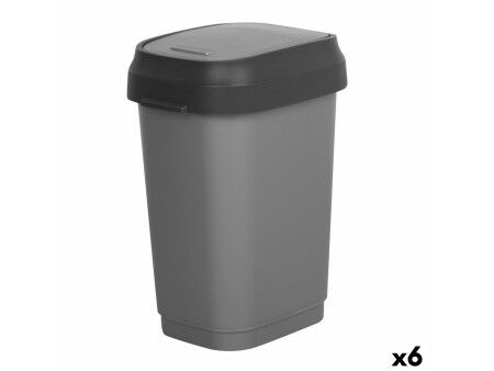 Kosz na śmieci Curver Ciemny szary Plastikowy 35 L (6 Sztuk)