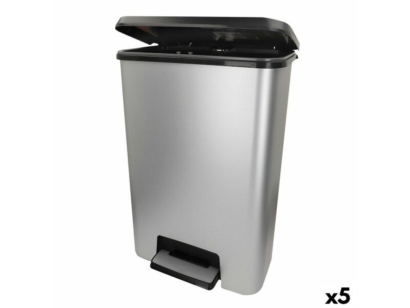 Kosz na śmieci Curver Szary Plastikowy 50 L (5 Sztuk)