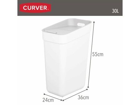Kosz na śmieci Curver Biały Plastikowy 30 L (6 Sztuk)