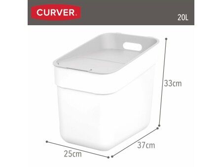 Kosz na śmieci Curver Biały Plastikowy 20 L (6 Sztuk)