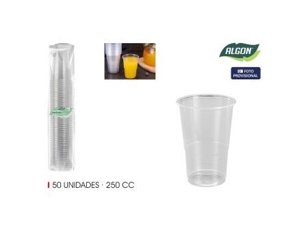 Zestaw kieliszków Algon 250 ml 50 Części (18 Sztuk)