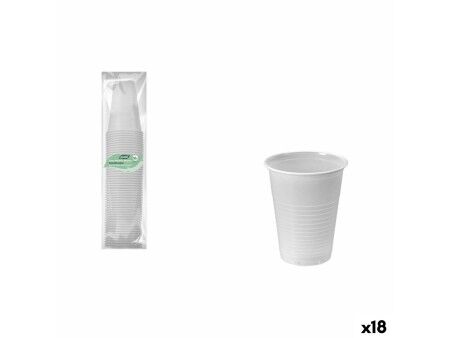 Zestaw kieliszków Algon Biały 220 ml 50 Części (18 Sztuk)