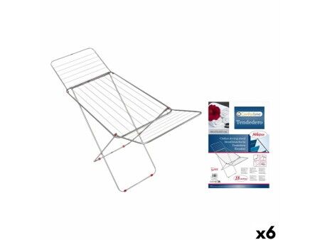 Suszarka składana 18 m Confortime Hibisco Srebrzysty Metal 180 x 55 x 109 cm (6 Sztuk)