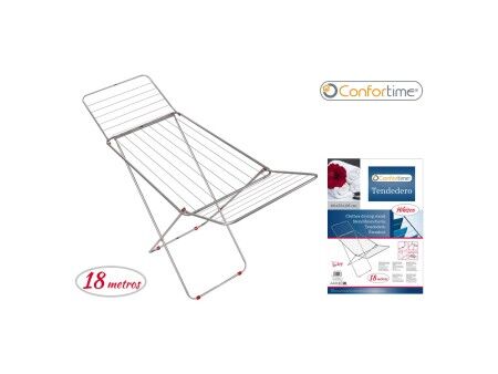 Suszarka składana 18 m Confortime Hibisco Srebrzysty Metal 180 x 55 x 109 cm (6 Sztuk)
