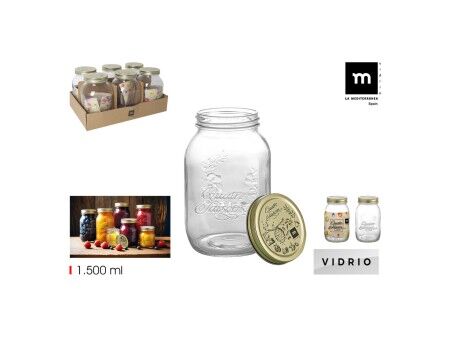 Słoik La Mediterránea QUATRE 1,5 L (12 Sztuk)