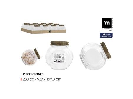 Słoik La Mediterránea WOOD 280 ml (48 Sztuk)