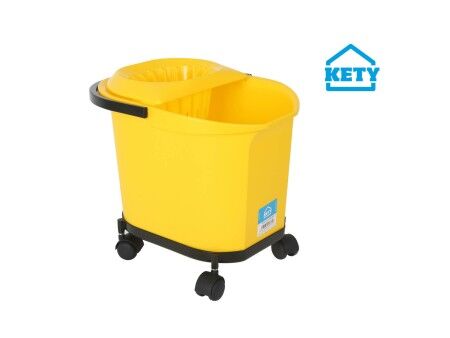 Wiadro Kety Żółty 16 L 40,5 x 30 x 35 cm (6 Sztuk)
