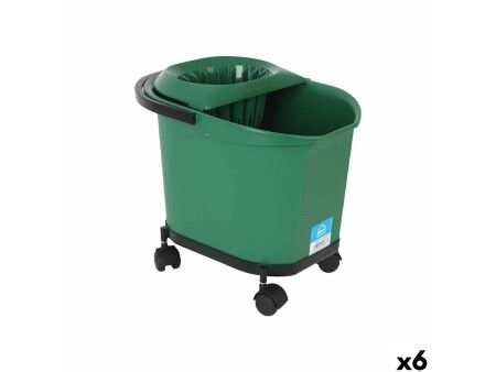 Wiadro Kety Kolor Zielony 16 L 40,5 x 30 x 35 cm (6 Sztuk)