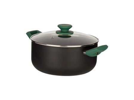 Garnek Kinvara 8358 Czarny Kolor Zielony Ø 24 cm 4,5 L
