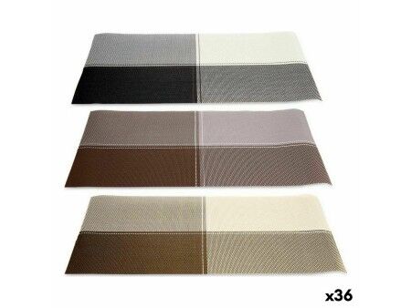 Podkładki na stół Kinvara TSL-2204F Brązowy Czarny Brąz 45 x 30 x 0,1 cm Krata (36 Sztuk)