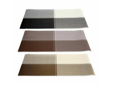 Podkładki na stół Kinvara TSL-2204F Brązowy Czarny Brąz 45 x 30 x 0,1 cm Krata (36 Sztuk)