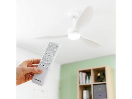 Wentylator sufitowy z oświetleniem LED i 3 łopatkami z ABS Flaled InnovaGoods Biały 36 W 52" Ø132 cm