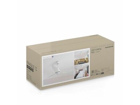Wentylator sufitowy z oświetleniem LED i 3 łopatkami z ABS Flaled InnovaGoods Biały 36 W 52" Ø132 cm