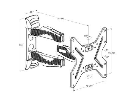 Uchwyt na TV TM Electron 26"-40" 25 kg