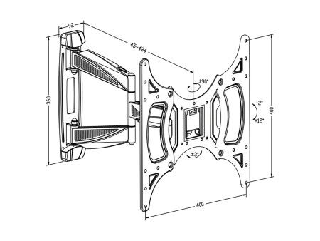 Uchwyt na TV TM Electron 26"-50" 30 Kg