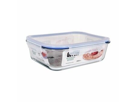 Hermetyczne pudełko na lunch Quttin   Prostokątny 2,6 L (6 Sztuk)