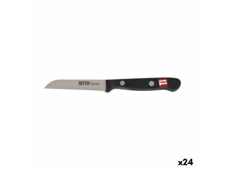 Nóż Obierak Quttin Sybarite Czarny Srebrzysty 8 cm (24 Sztuk)