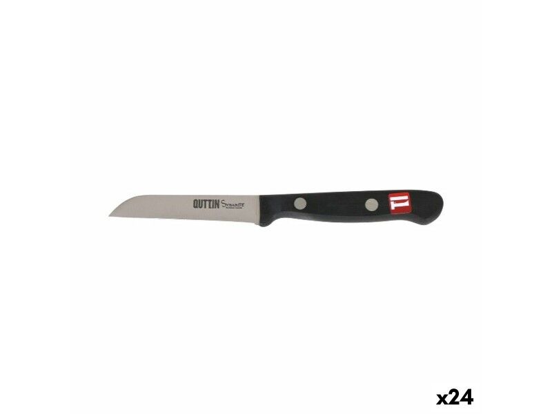 Nóż Obierak Quttin Sybarite Czarny Srebrzysty 8 cm (24 Sztuk)