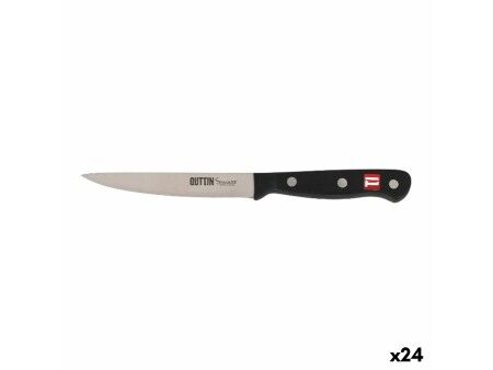 Nóż Obierak do Warzyw Quttin Czarny Srebrzysty 12 cm (24 Sztuk)