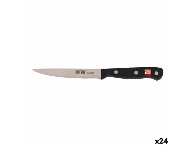 Nóż Obierak do Warzyw Quttin Czarny Srebrzysty 12 cm (24 Sztuk)