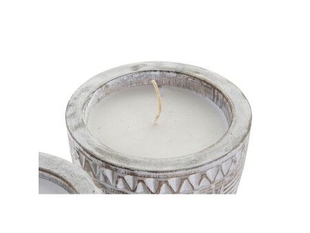 Świeca DKD Home Decor Drewno Wosk (2 Sztuk)
