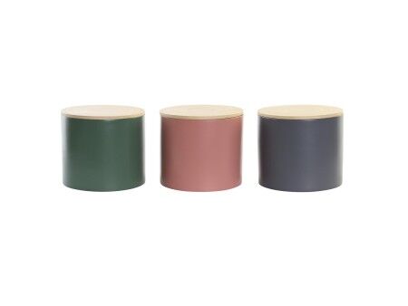 Łódź DKD Home Decor Bambus 2,6 L 18 x 18 x 16 cm (3 Sztuk)