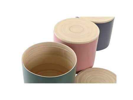 Łódź DKD Home Decor Bambus 2,6 L 18 x 18 x 16 cm (3 Sztuk)