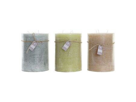 Świeca DKD Home Decor Wanilia Wosk (3) (3 Części)