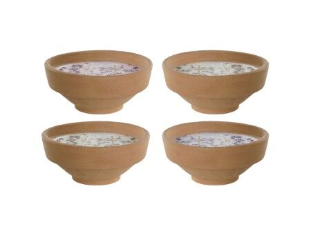 Świeczka Zapachowa DKD Home Decor Naturalny Cottage 250 g (4 Sztuk)