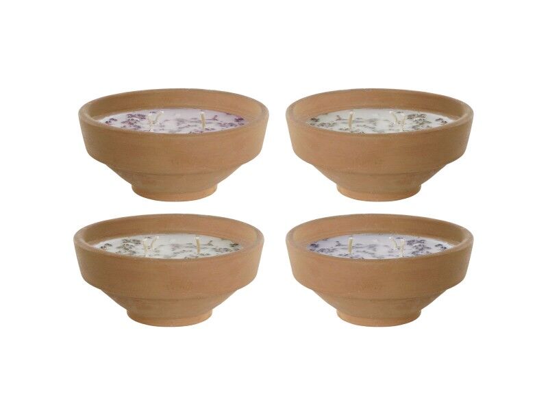 Świeczka Zapachowa DKD Home Decor Naturalny Cottage 250 g (4 Sztuk)