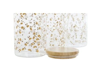 Łódź DKD Home Decor Kolor Zielony Różowy Musztarda Naturalny Silikon Bambus Szkło borokrzemowe Shabby Chic 1,4 L (4 Sztuk)
