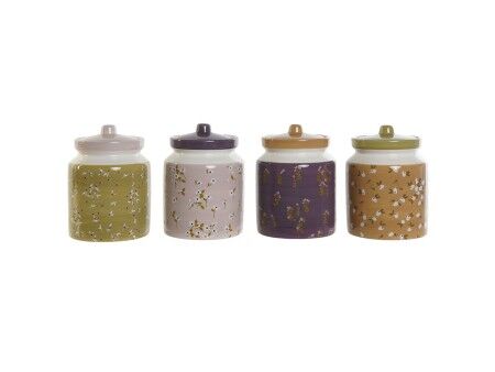 Łódź DKD Home Decor Kolor Zielony Różowy Musztarda Liliowy Dolomite Shabby Chic 1 L 12 x 12 x 16 cm (4 Sztuk)