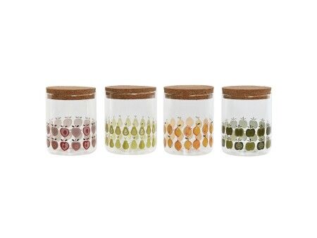 Łódź Home ESPRIT Żółty Kolor Zielony Naturalny Korek Silikon Szkło borokrzemowe Shabby Chic 700 ml (4 Sztuk)