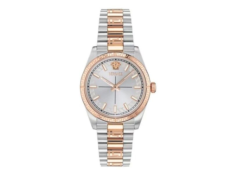 Zegarek Damski Versace VE0E00525 Srebrzysty