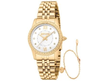 Zegarek Damski Just Cavalli ANIMALIER SPECIAL PACK + BRACELET Złoty (Ø 30 mm)