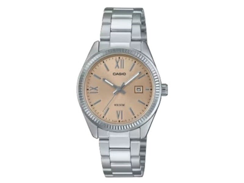 Zegarek Damski Casio LADY DATE - CHAMPAGNE Srebrzysty (Ø 30 mm)