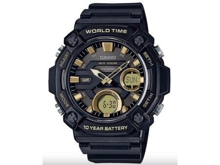 Zegarek Męski Casio OVERSIZE 10 YEAR BATTERY Czarny (Ø 52 mm)