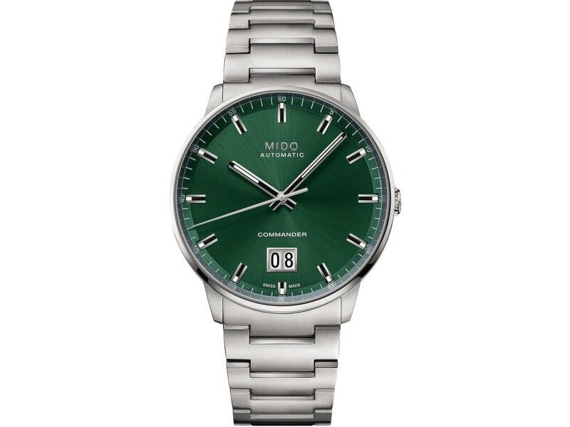 Zegarek Damski Mido COMMANDER BIG DATE Srebrzysty